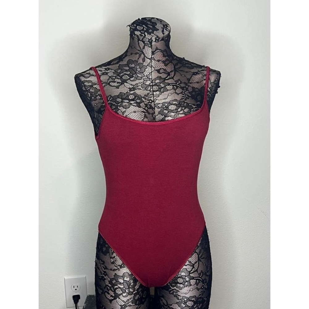 Ann Taylor Red Sleeveless Bodysuit Size Medium